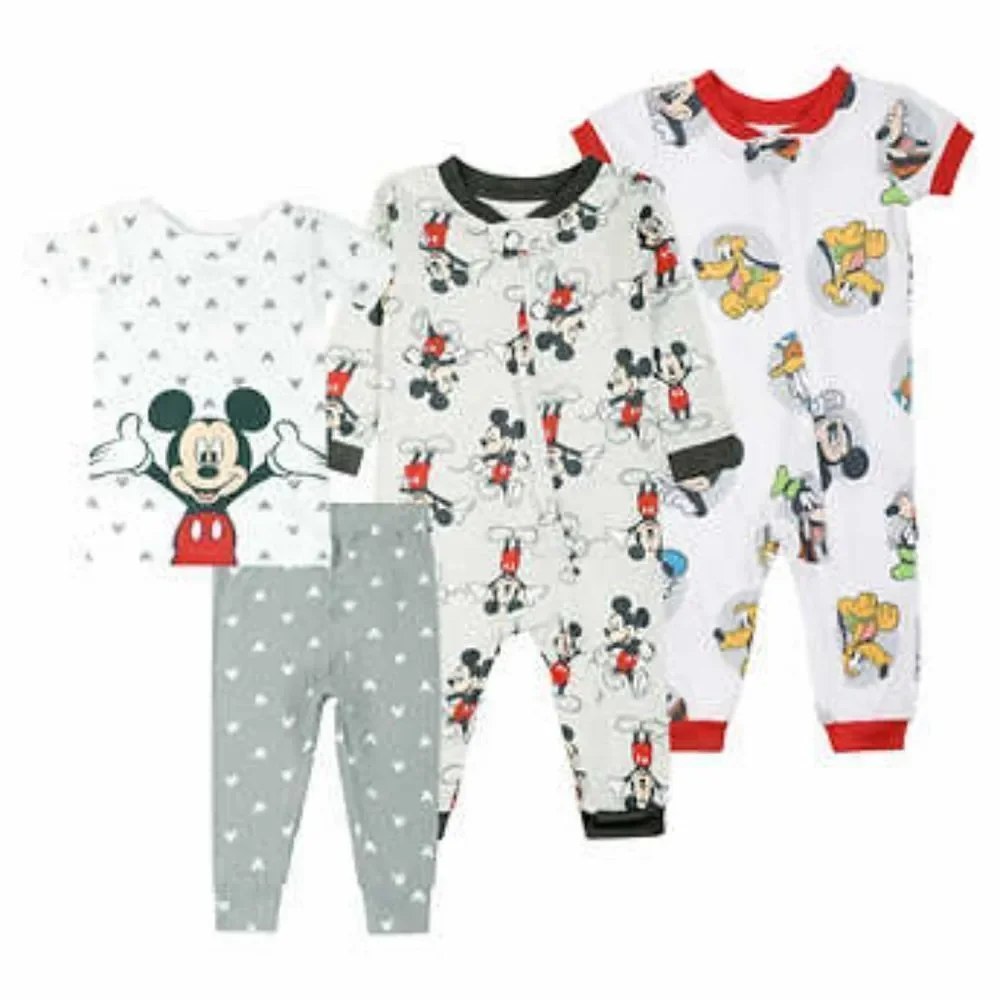 Mickey Mouse Character Infant 4-piece Sleep Set, Gray